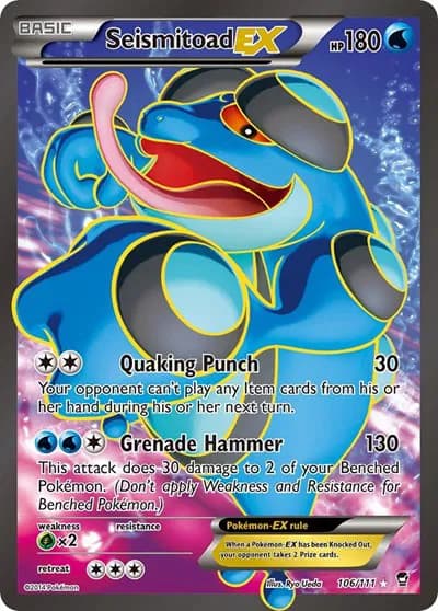 Seismitoad EX (106 Full Art) Pokemon card