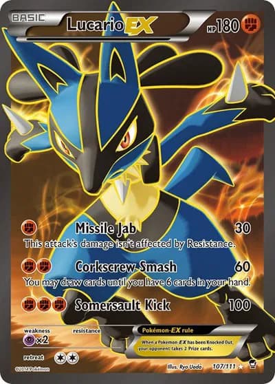Lucario EX (107 Full Art)  Pokemon card