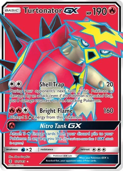 Turtonator GX (Full Art)  Pokemon card