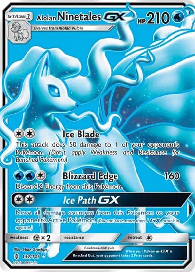 Alolan Ninetales GX (Full Art)  Pokemon card