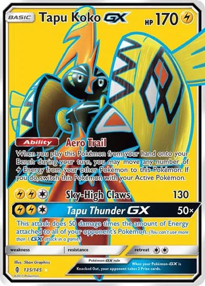 Tapu Koko GX (Full Art) Pokemon card