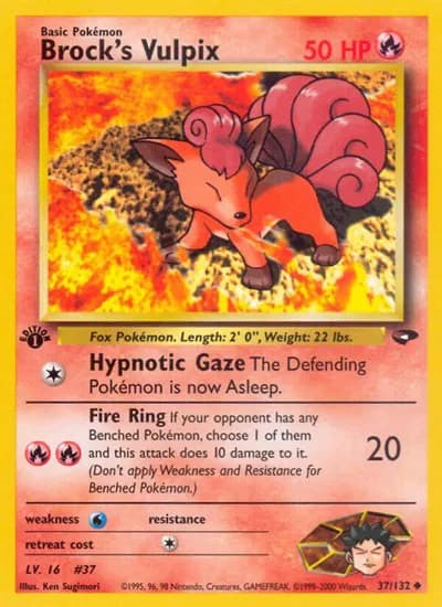 Brock's Vulpix  Pokemon card