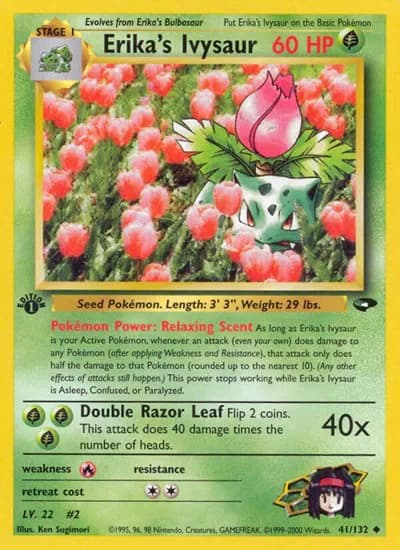 Erika's Ivysaur  Pokemon card