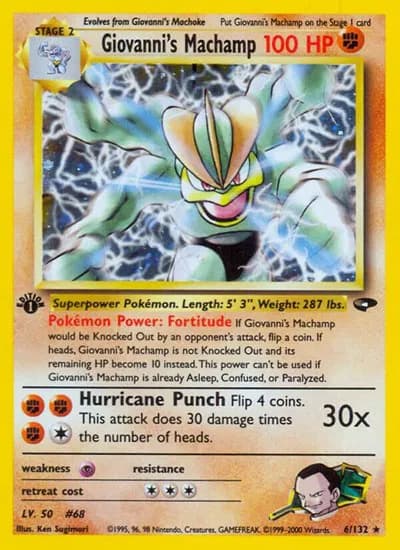 Giovanni's Machamp  Pokemon card