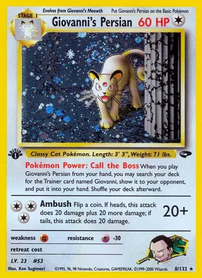 Giovanni's Persian  Pokemon card