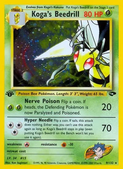 Koga's Beedrill  Pokemon card