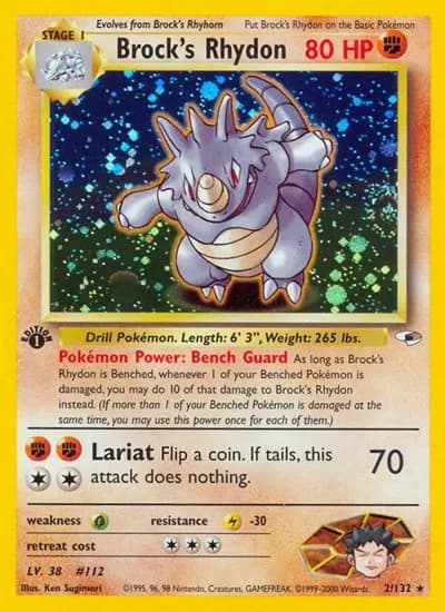 Brock's Rhydon  Pokemon card