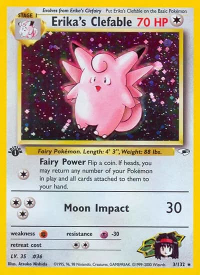Erika's Clefable  Pokemon card