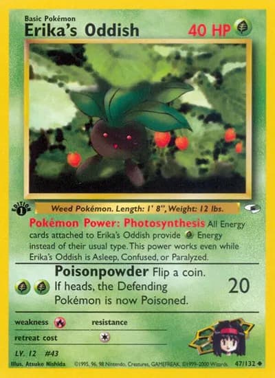 Erika's Oddish (47)  Pokemon card