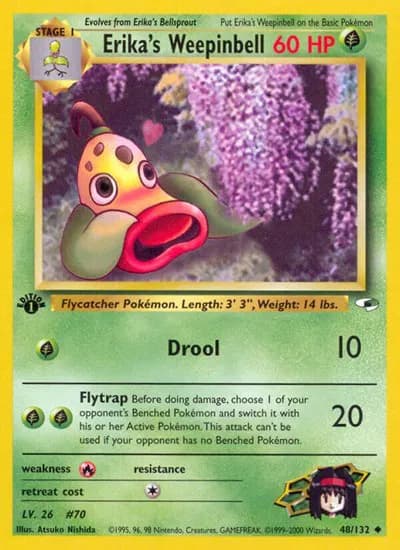 Erika's Weepinbell (48)  Pokemon card