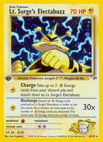 Lt. Surge's Electabuzz  Pokemon card