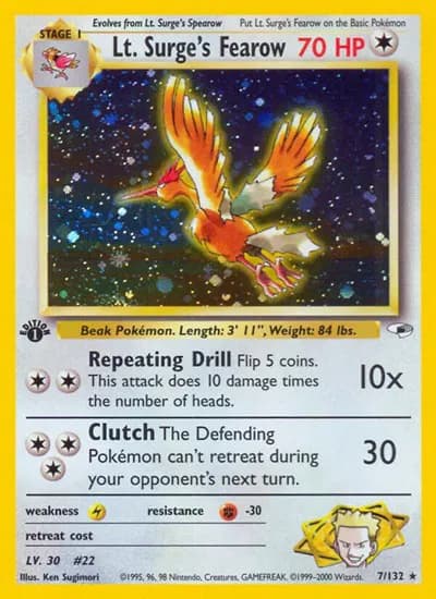 Lt. Surge's Fearow  Pokemon card