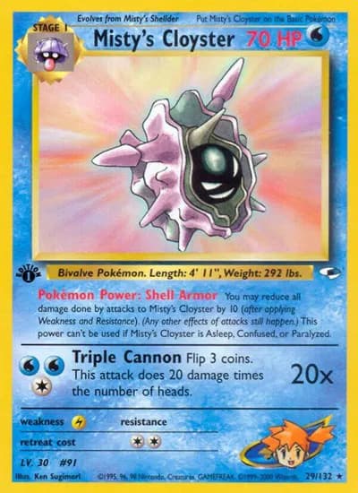 Misty's Cloyster  Pokemon card