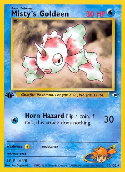 Misty's Goldeen (30)  Pokemon card