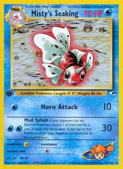 Misty's Seaking  Pokemon card