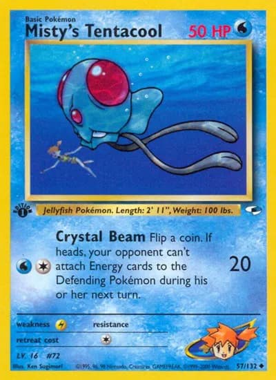 Misty's Tentacool (57)  Pokemon card