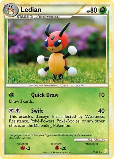 Ledian  Pokemon card