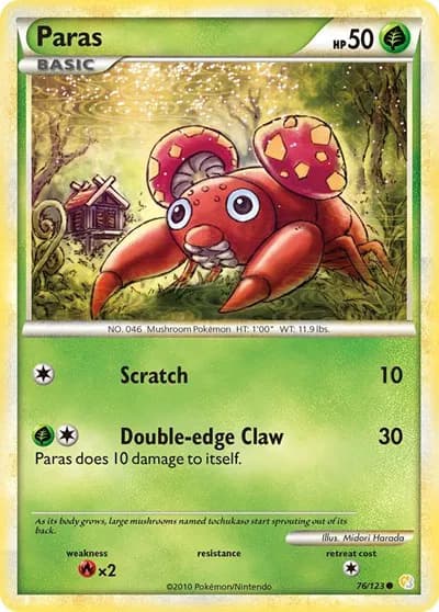 Paras  Pokemon card