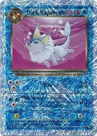 Dark Vaporeon  Pokemon card