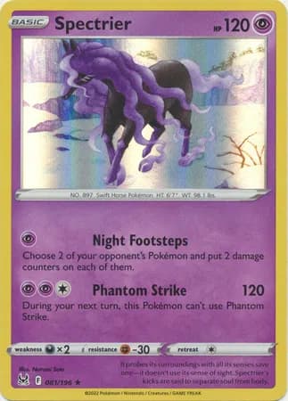 Spectrier  Pokemon card