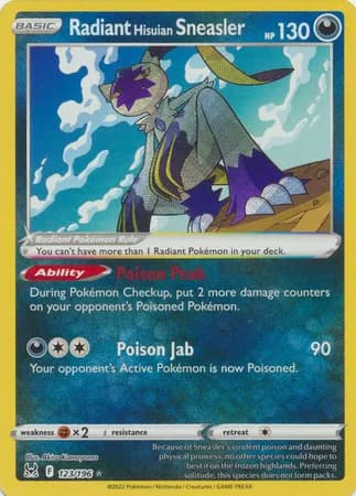 Radiant Hisuian Sneasler  Pokemon card