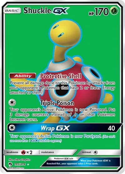 Shuckle GX (Full Art)  Pokemon card