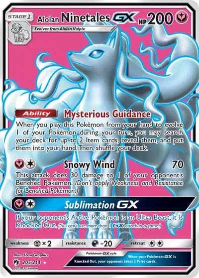 Alolan Ninetales GX (Full Art)  Pokemon card