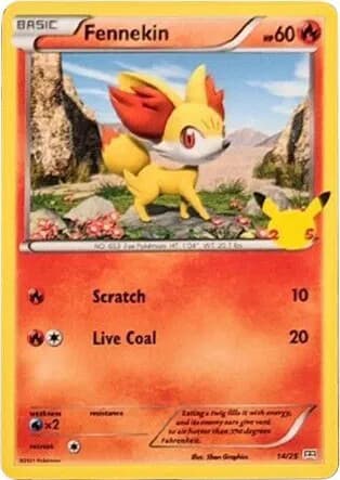 Fennekin  Pokemon card