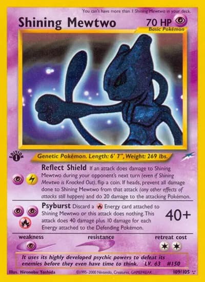 Shining Mewtwo  Pokemon card