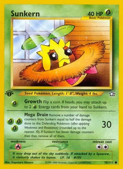Sunkern  Pokemon card