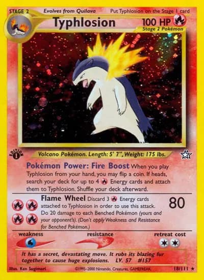 Typhlosion (18)  Pokemon card