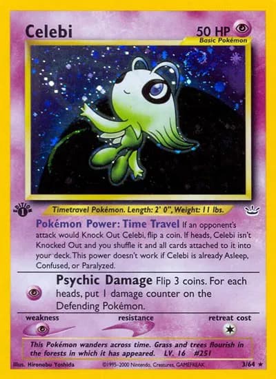 Celebi Pokemon card