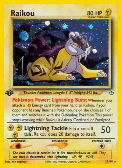 Raikou (13) Pokemon card