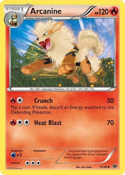 Arcanine (13)  Pokemon card