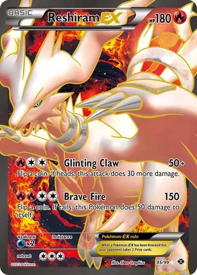 Reshiram EX (95 Full Art)  Pokemon card
