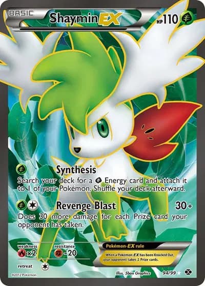 Shaymin EX (94 Full Art) Pokemon card