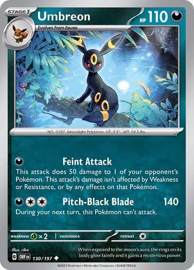 Umbreon Pokemon card
