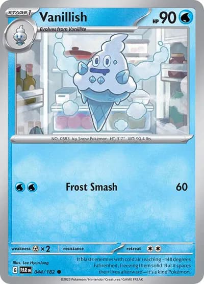 Vanillish  Pokemon card