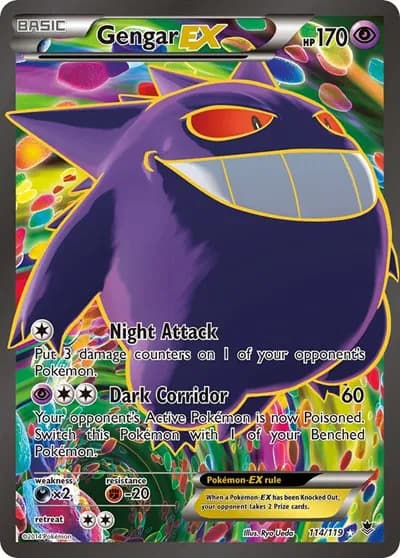 Gengar EX (114 Full Art)  Pokemon card