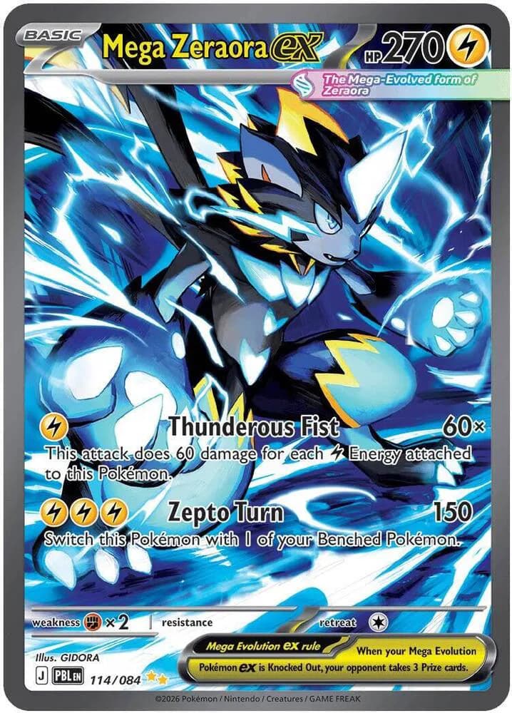Mega Zeraora ex - 114/084  Pokemon card