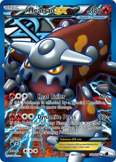 Heatran EX (Team Plasma) (Full Art)  Pokemon card