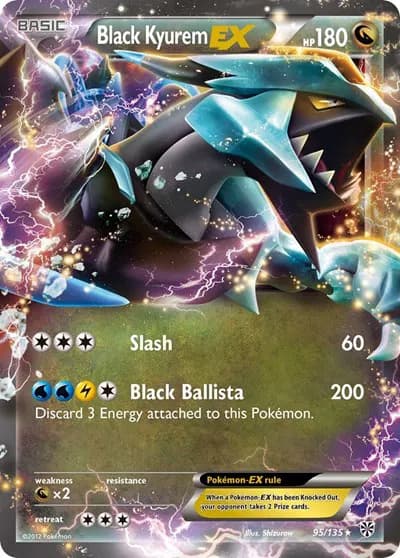 Black Kyurem EX Pokemon card