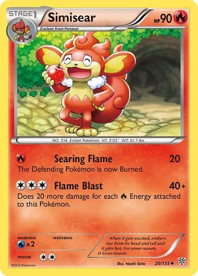 Simisear  Pokemon card