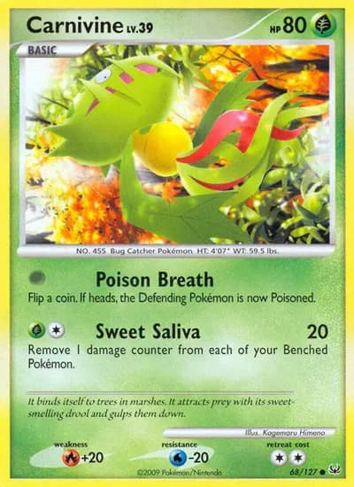 Carnivine (68)  Pokemon card