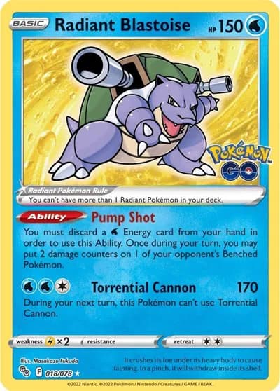 Radiant Blastoise  Pokemon card