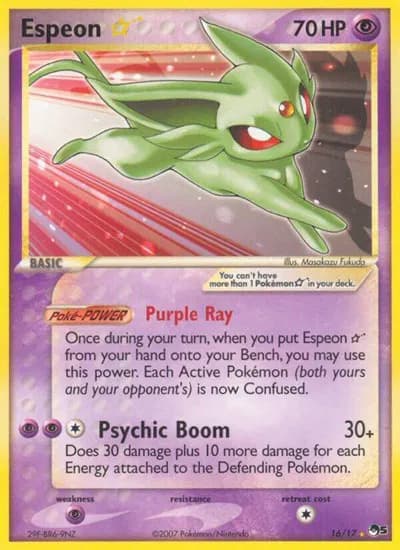 Espeon Star Gold Star  Pokemon card