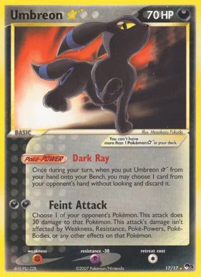 Umbreon Star Gold Star  Pokemon card