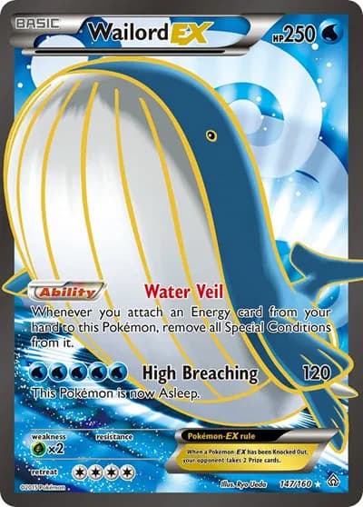 Wailord EX (147 Full Art)  Pokemon card