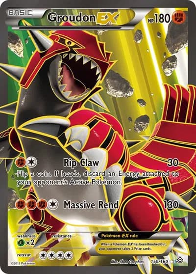 Groudon EX (150 Full Art) Pokemon card