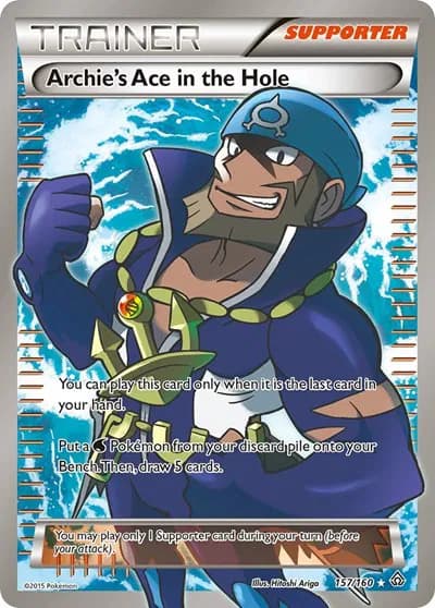 Archie's Ace in the Hole (157 Full Art)  Pokemon card